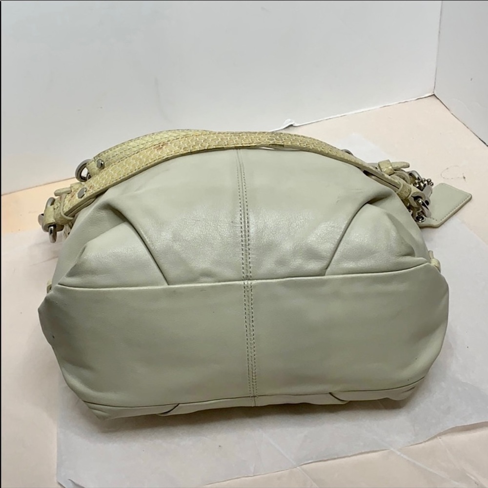 COACH BROOKE LEATHER  BAG WHITE #14820 - Picture 5 of 10